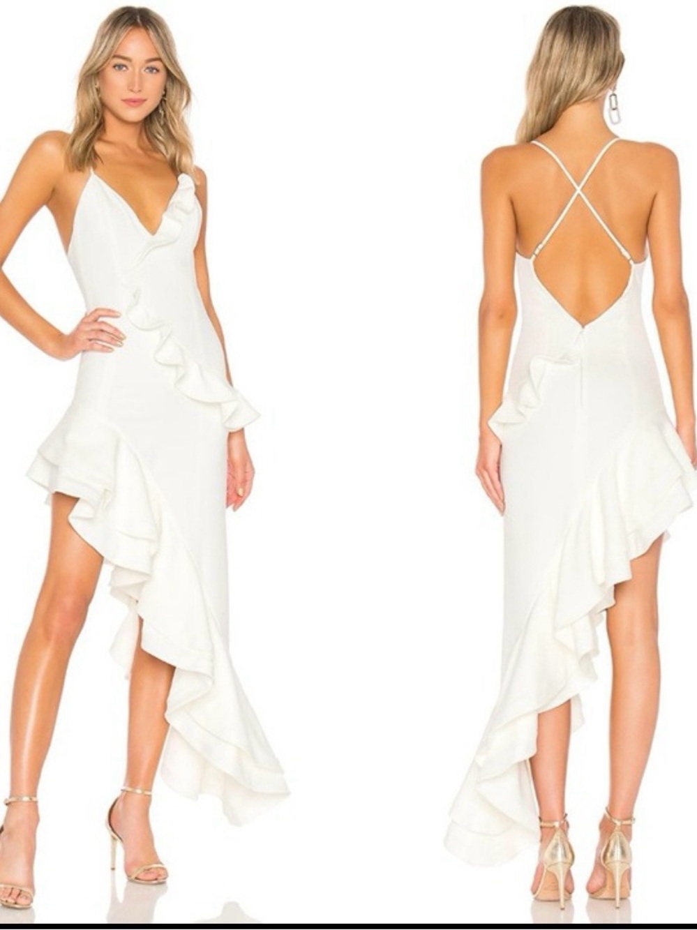 Lovers + Friends Riya Gown White